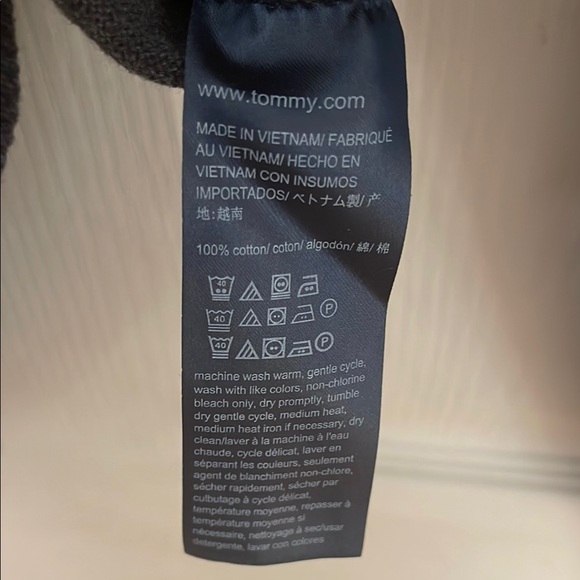 Tommy Hilfiger Men’s Dark Grey V-Neck Sweater Size M - Picture 5 of 5